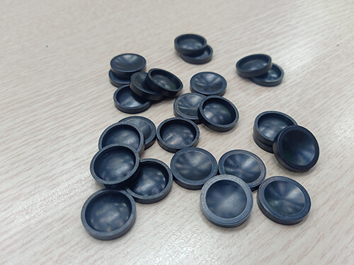 black rubber silicone end cap part